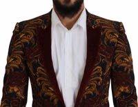 Multicolor Floral Single Breasted Martini Blazer 4