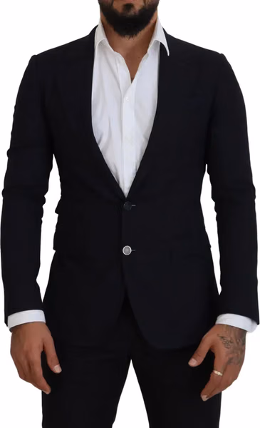 Blue Wool Formal Taormina Blazer