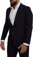 Blue Wool Formal Taormina Blazer 2