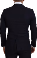 Blue Wool Formal Taormina Blazer 3