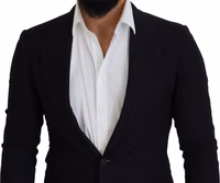 Blue Wool Formal Taormina Blazer 4