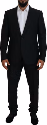 Black Single Breasted 2 Piece MARTINI Suit