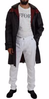 Black Trench Hooded Parka Cotton Jacket 3