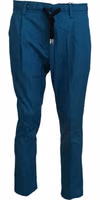 Blue Cotton Chinos Trousers Pants 3