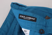 Blue Cotton Chinos Trousers Pants 5
