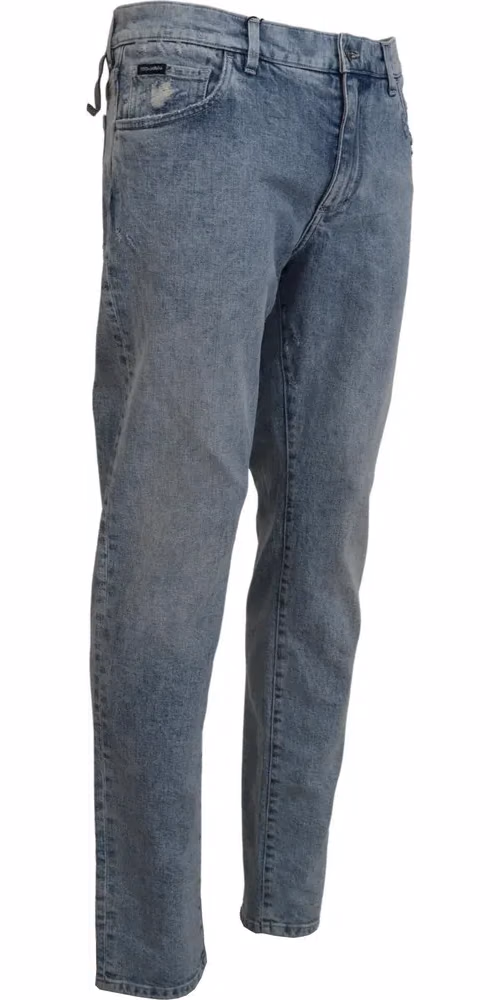 Blue Wash Slim Fit Cotton Denim Jeans