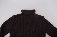 Brown Wool Knit Turtleneck Pullover Sweater 4