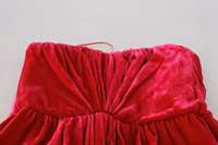 Pink Viscose Stretch Strapless A-line Dress 5