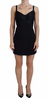 Black Fit Wool Stretch Sheath Mini Dress 1