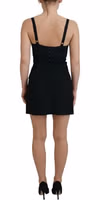 Black Fit Wool Stretch Sheath Mini Dress 3