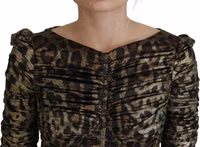 Multicolor Leopard Bodycon Sheath Midi Dress 4
