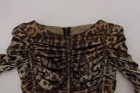 Multicolor Leopard Bodycon Sheath Midi Dress 5