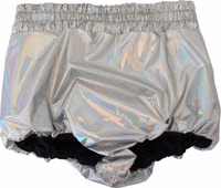 Silver Holographic High Waist Hot Pants Shorts 4