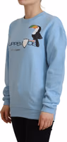 Light Blue Logo Printed Long Sleeves Sweater 2