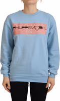 Light Blue Logo Printed Long Sleeves Sweater 1