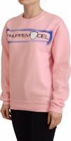 Pink Printed Long Sleeves Pullover Sweater 2