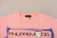Pink Printed Long Sleeves Pullover Sweater 5