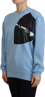 Light Blue Logo Printed Long Sleeves Sweater 2