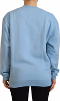 Light Blue Logo Printed Long Sleeves Sweater 3