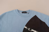 Light Blue Logo Printed Long Sleeves Sweater 5