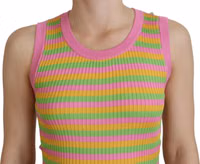 Multicolor Silk Vest Pullover Tank Top 4
