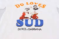 تيشيرت قطني أبيض بطبعة DG LOVES SUD 3