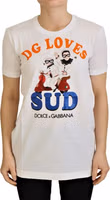 تيشيرت قطني أبيض بطبعة DG LOVES SUD 4