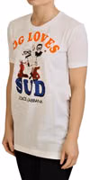 تيشيرت قطني أبيض بطبعة DG LOVES SUD 5