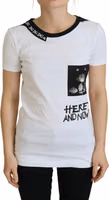 White Cotton T-shirt Crewneck T-shirt 1