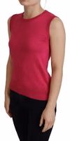Pink Silk Vest Pullover Crewneck Tank Top 2