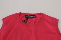 Pink Silk Vest Pullover Crewneck Tank Top 5