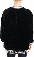 Black Velvet Crewneck Pullover Sweater 1