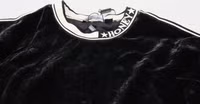 Black Velvet Crewneck Pullover Sweater 3