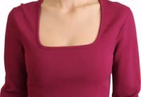 Multicolor Viscose Square Neck Pullover Sweater 4