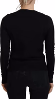 Black Floral Lace Button Cardigan Sweater 3