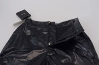 Black Nylon High Waist Skinny Pants 4