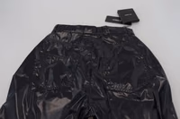 Black Nylon High Waist Skinny Pants 5