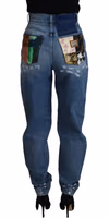 Blue Tattered Skinny Denim Cotton Jeans 3