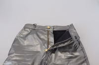 Metallic Silver High Waist Skinny Pants 4