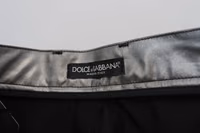 Metallic Silver High Waist Skinny Pants 5