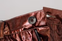 Metallic Bronze High Waist Skinny Jeans 5