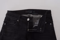 Black Cotton Low Waist Slim Fit Women Casual Denim Jeans 4
