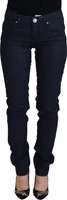 Blue Cotton Low Waist Slim Fit Women Casual Denim Jeans 1