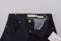 Blue Cotton Low Waist Slim Fit Women Casual Denim Jeans 4
