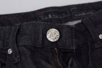 Black Cotton Low Waist Slim Fit Women Casual Denim Jeans 5