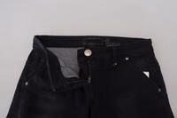Black Washed Cotton Skinny Women Casual Denim Jeans 4