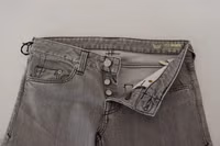 Gray Washed Cotton Skinny Women Casual Denim Jeans 4