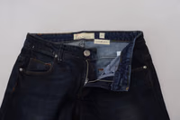 Blue Cotton Skinny Low Waist Women Casual Denim Jeans 4