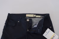 Blue Cotton Skinny Low Waist Women Casual Denim Jeans 4