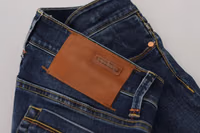 Blue Cotton Low Waist Skinny Women Casual Jeans 4